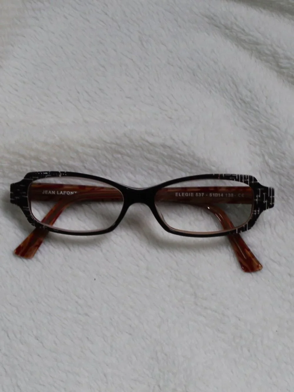 Jean Lafont Paris Elegie 537 51-14 138 Brown Frame Eyeglasses - FRAMES ONLY